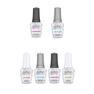 Gelish Dynamic Duo Base & Top It Off Nail Polish w/Fantastic Four Essentials Kit - VMInnovations