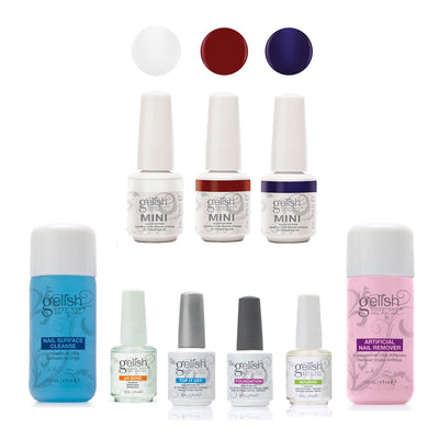 Gelish Full Size Basix Care Kit with Remover & Cleanser and Mini Matadora Polish