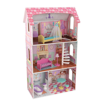 KidKraft Sweet Savannah & Penelope Wooden Pretend Play Doll Houses w/ Furniture