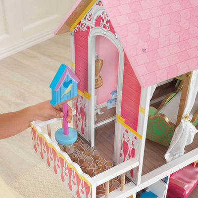 KidKraft Sweet Savannah & Penelope Wooden Pretend Play Doll Houses w/ Furniture