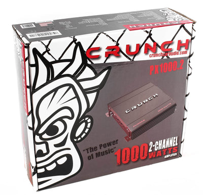 Crunch 4 Channel 1000W A/B Class Stereo Amplifier & 2 Channel Amp & Wiring Kit - VMInnovations