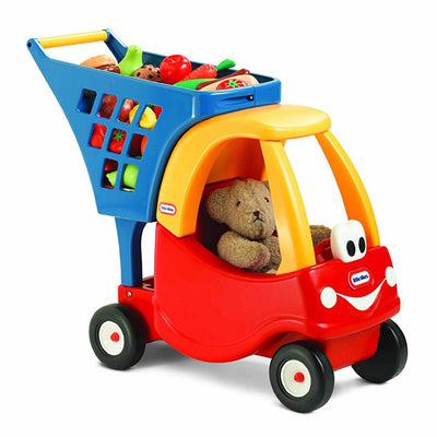 Little Tikes Cozy Coupe Kids Pretend Grocery Store Shopping Cart, Red (2 Pack)