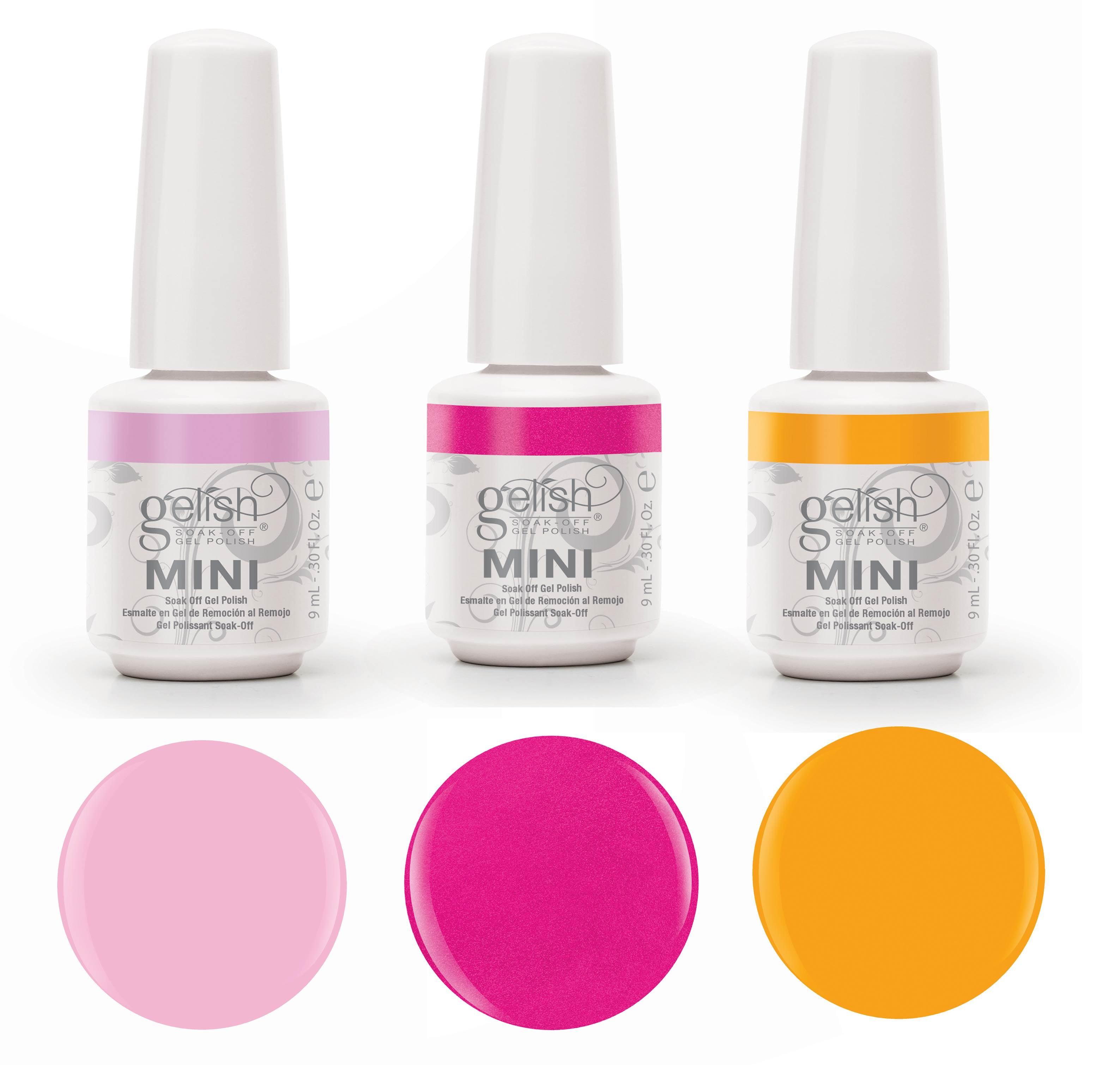 Gelish Fantastic Four Gel Polish Essentials Kit & 3 Colors Neon Street Beat Set
