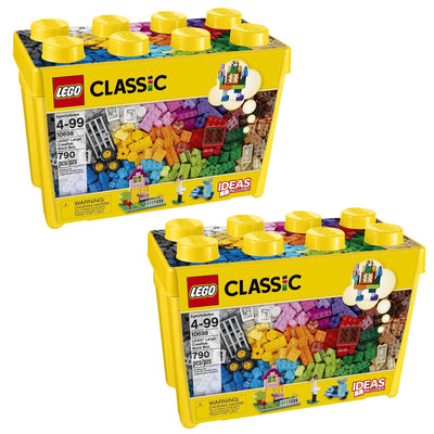 LEGO 10698 Classic Creative Bricks Kids 790 Piece Building Box Sets (2 Pack)