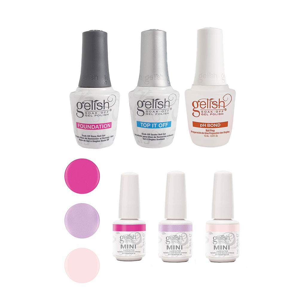 Gelish Terrific Trio Gel Polish Essentials Kit & Royal Temptations Polish Set