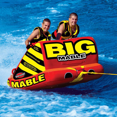 Sportsstuff Inflatable Big Mable Double Rider Towable Tube & Ball Towing System