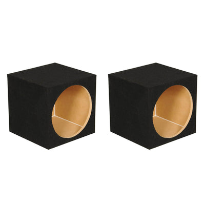 Q-POWER 15 Inch Single Sealed Car Audio Subwoofer Sub Box Enclosure (2 Pack)
