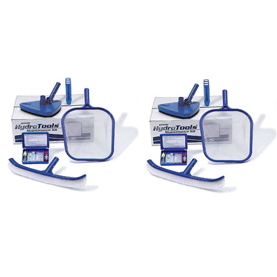 Hydro Tools Premium Inground Swimming Pool Maintenance Kit Skimmer (2 Pack)