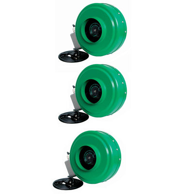 Hydrofarm ACDF6 Active Air 6 Inch Inline Duct Fan Blower, 400 CFM (3 Pack)