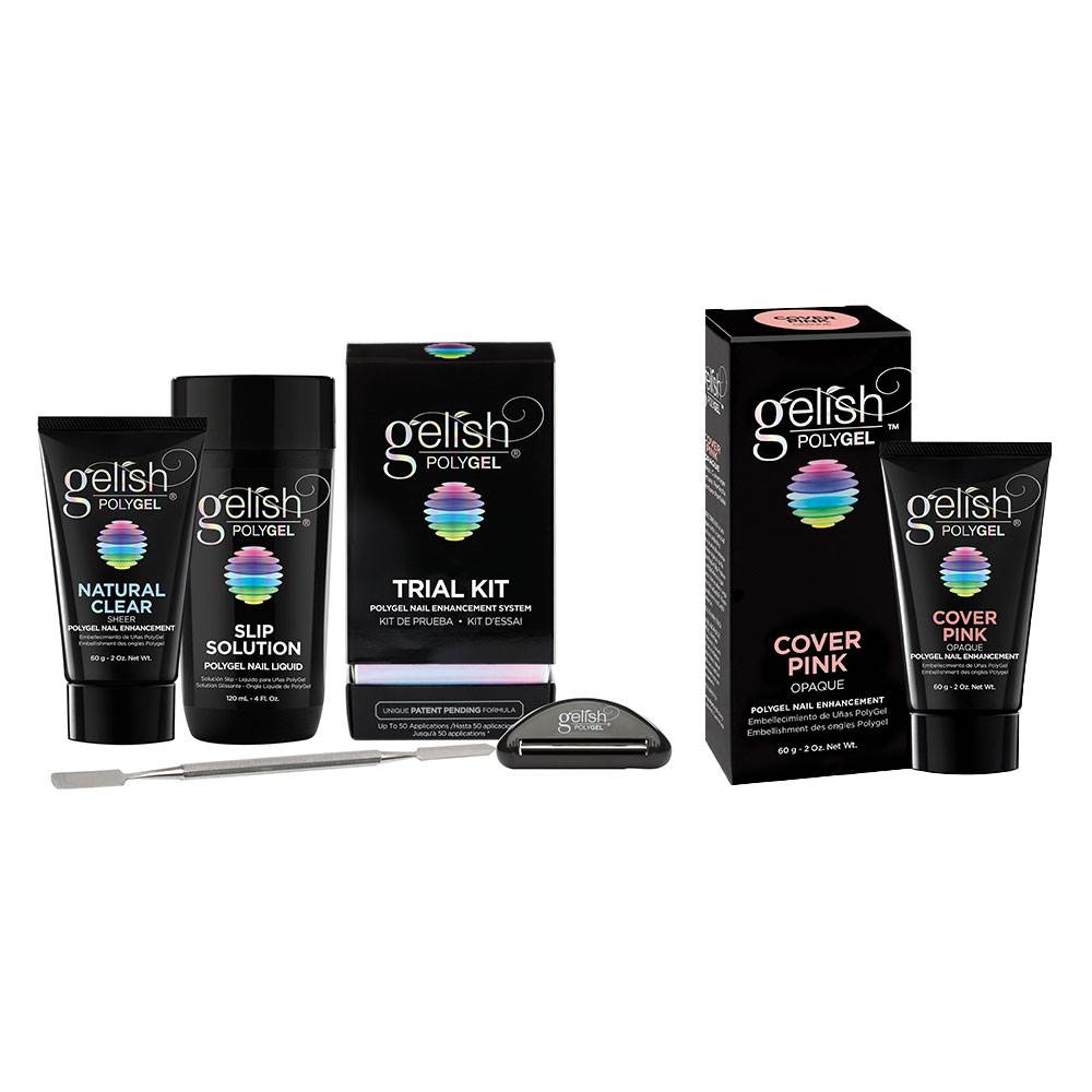 Gelish PolyGel Professional Nail Enhancement Trial Kit & PolyGel, Opaque Pink
