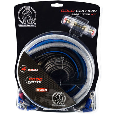 Bullz Audio 4 Gauge Car Audio Amplifier Installation Power Wiring Kit (2 Pack)