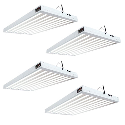 Hydrofarm FLT48 Agrobrite 8-Tube Hydroponic 4Ft Grow Light Fixture 432W (4 Pack) - VMInnovations