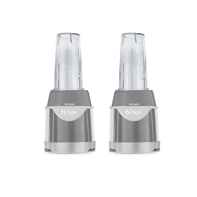 Ninja Professional Smoothie Mixer Single Serve Pulse Blender System (2 Pack)