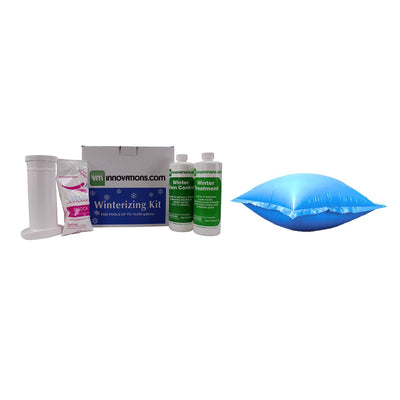 Swimming Pool 10k Gallon Winterizing Chemical Treatment Closing Kit & Air Pillow