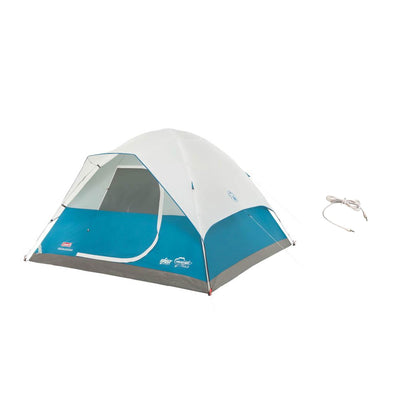 Coleman Longs Peak 6 Person Fast Pitch Family Camping Tent & Auxiliary Cable