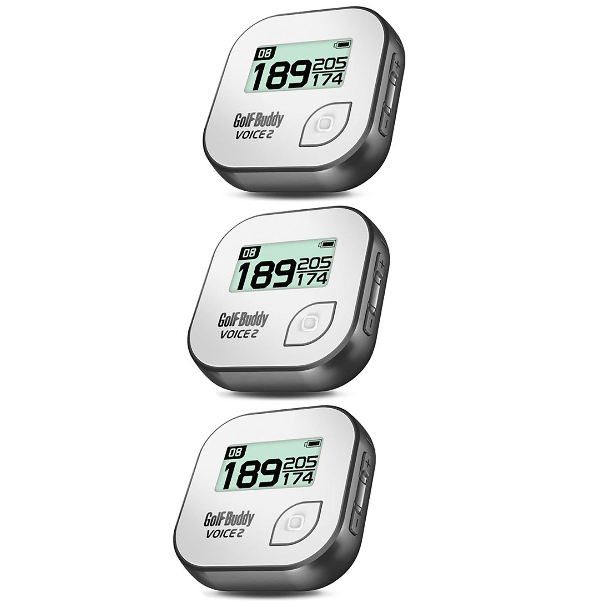 Golf Buddy Voice 2 Talking GPS Range Finder Rechargeable Watch, Grey (3 Pack)