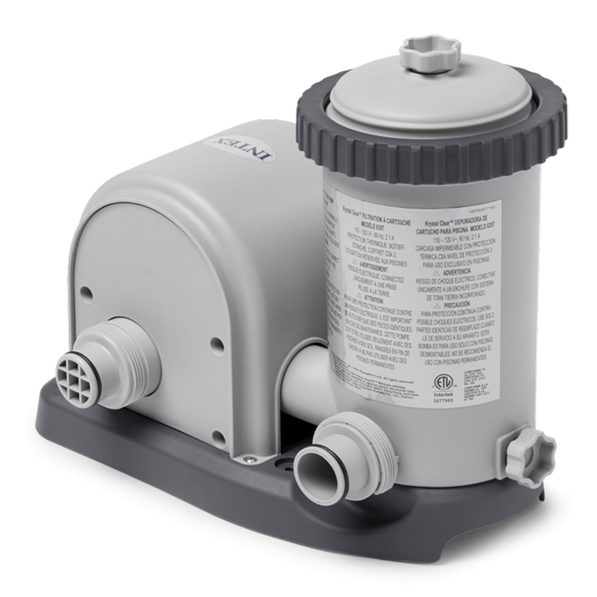 Intex 1500 GPH Easy Set Pool Filter Pump & Type A or C Filter Cartridge (2 Pack)