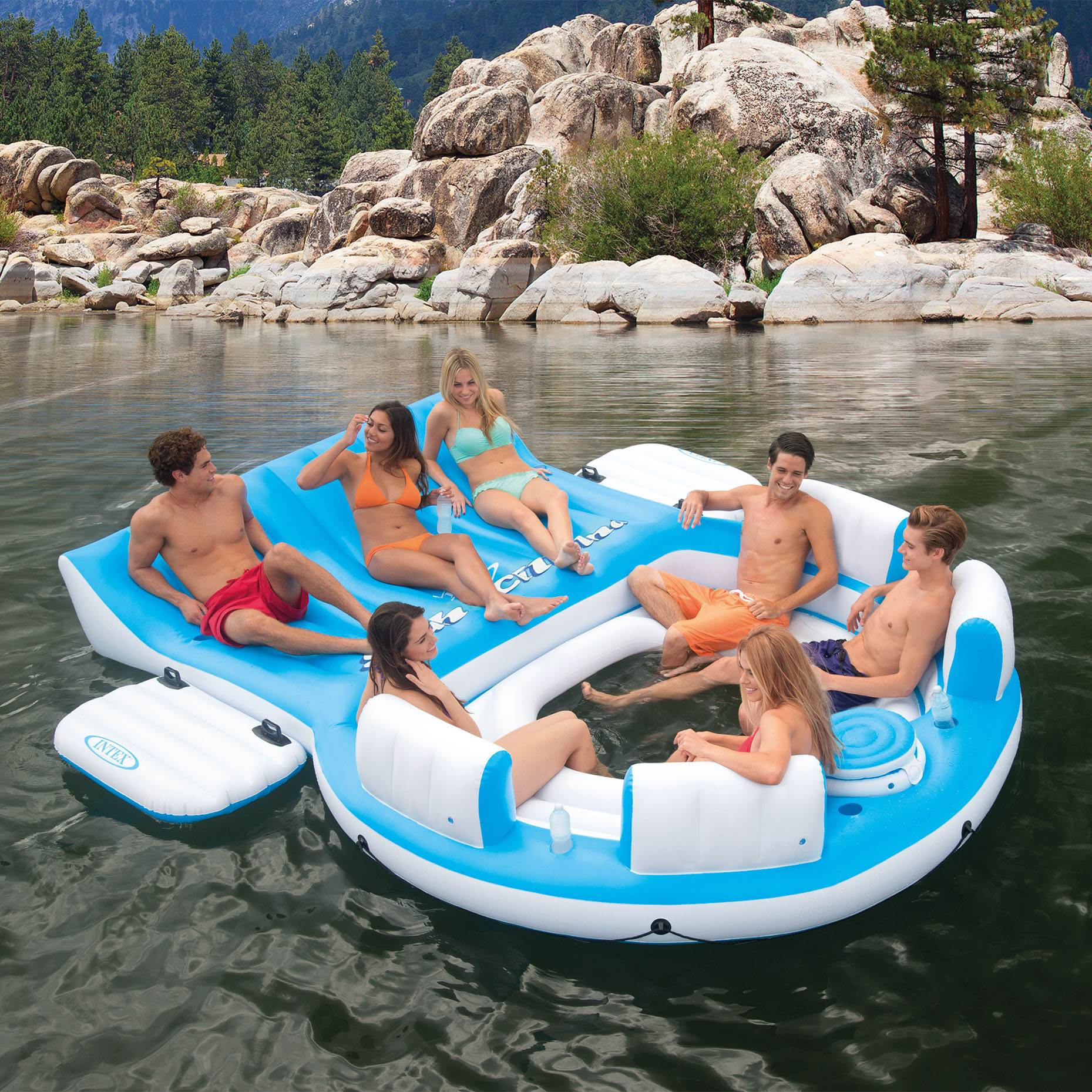 Intex Oasis Island 5-Person Inflatable Floating Lounge & Relaxation Island Float