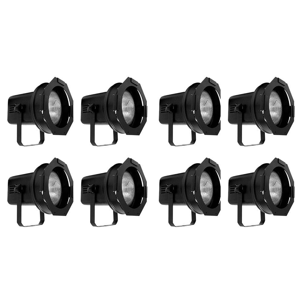 American DJ 150W Lightweight Professional Metal Par Can Stage Light (8 Pack)