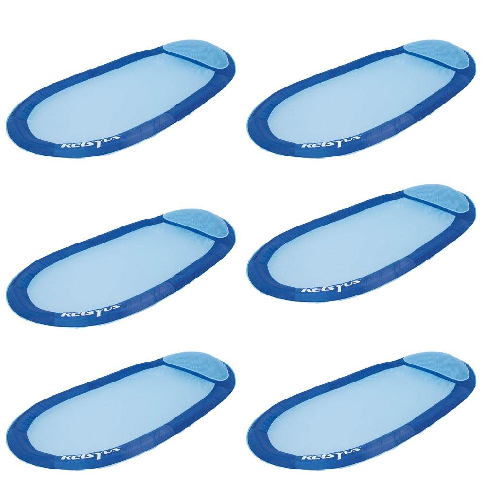 Kelsyus Floating Hammock Inflatable Swimming Pool Float Lounger Raft (6 Pack)