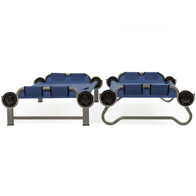 Disc-O-Bed Large Cam-O-Bunk Cot with Organizers & Youth Kid-O-Bunk Camping Cot - VMInnovations