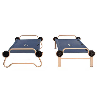 Disc-O-Bed Large Cam-O-Bunk Cot with Organizers & Youth Kid-O-Bunk Camping Cot - VMInnovations