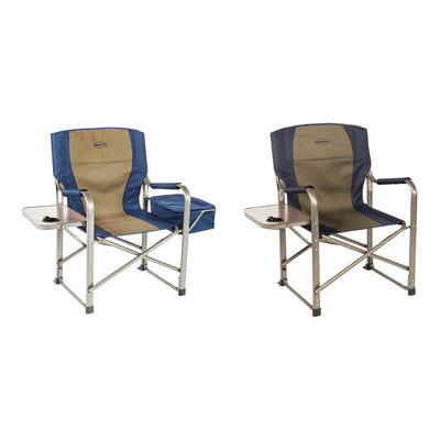 Kamp-Rite Folding Camping Director's Chairs with Side Tables and Built In Cooler - VMInnovations