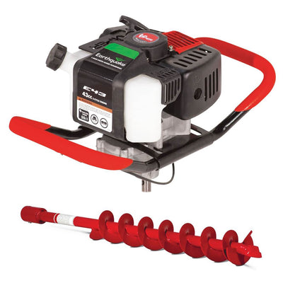 Earthquake E43 Gas Engine Earth Auger Powerhead & EA3F 3" Fishtail Digger Bit
