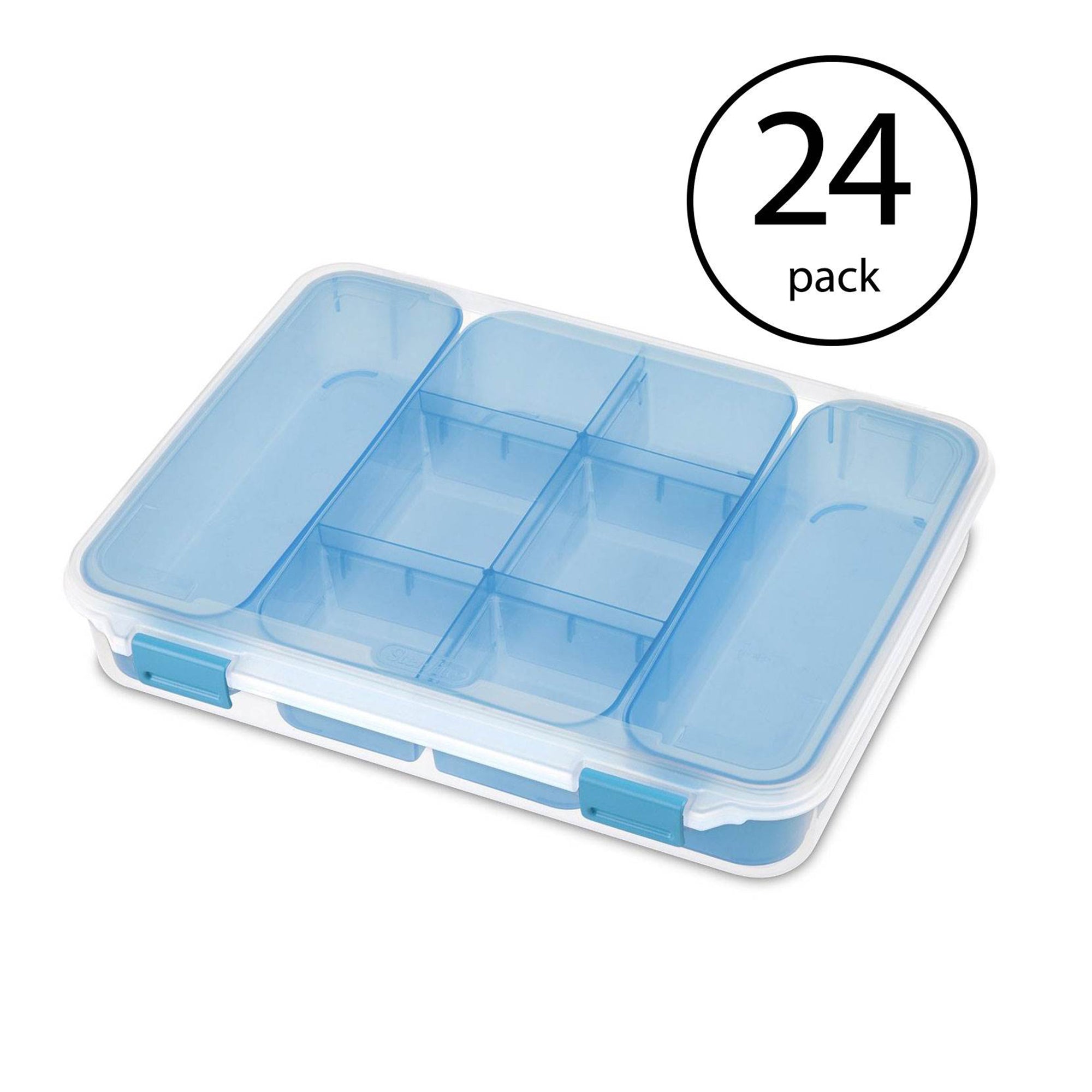 Sterilite 14028606 Divided Storage Case for Crafting and Hardware (24 Pack)