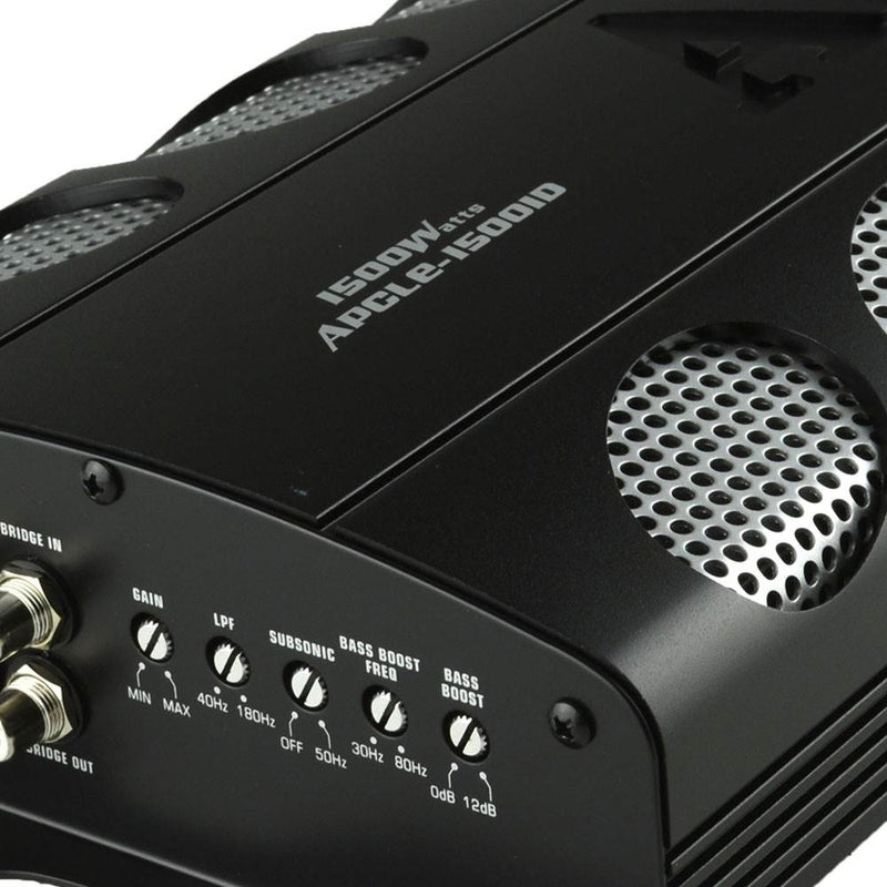 Audiopipe APCLE 1500 Watt Class D 1 Ohm Stable Car Audio Mono Amplifier (2 Pack)