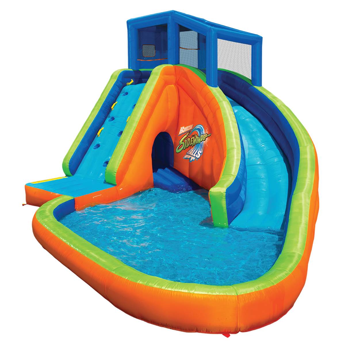 Banzai Falls Inflatable Water Park Kiddie Pool with Slides & Cannons (2 Pack) - VMInnovations
