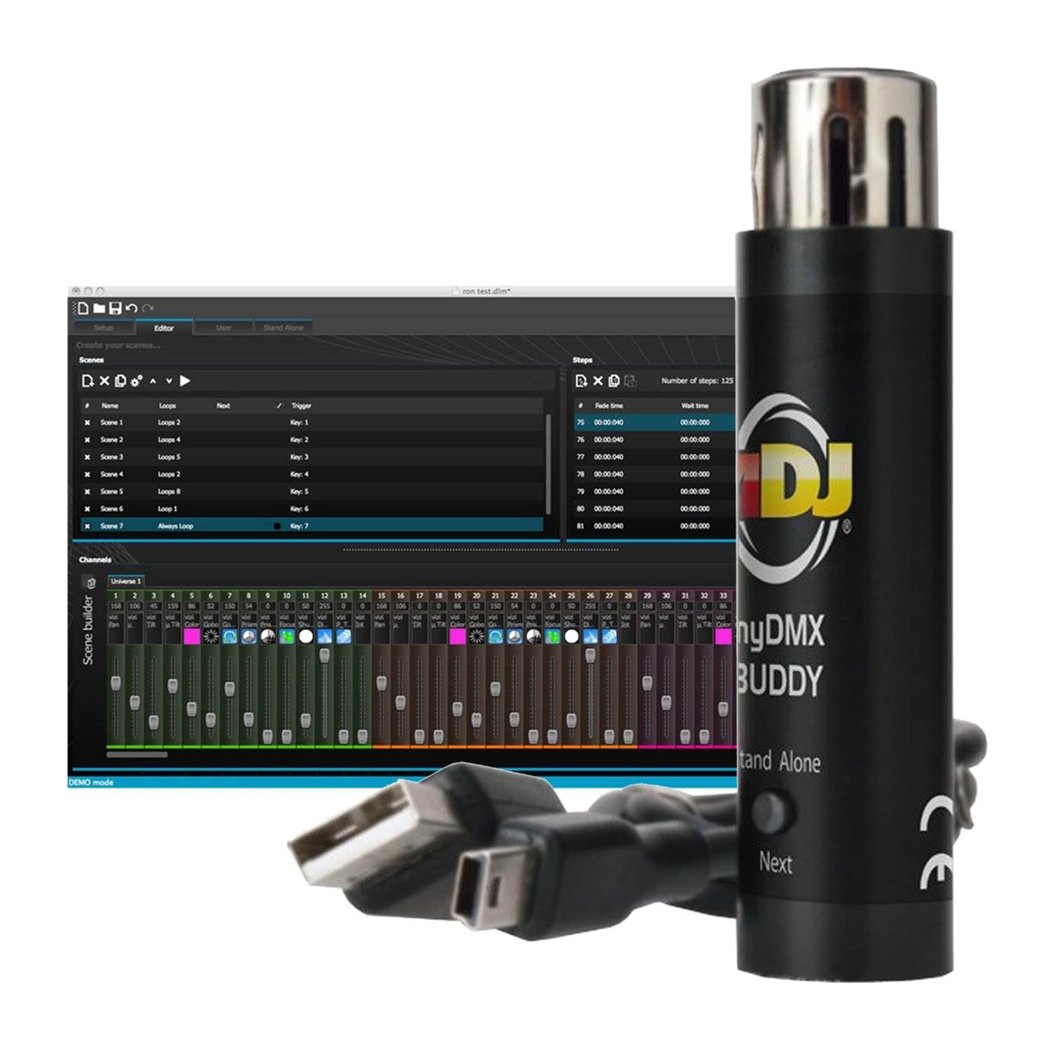 AMERICAN DJ myDMX Buddy USB Computer Software LED DMX Light Interface (2 Pack)