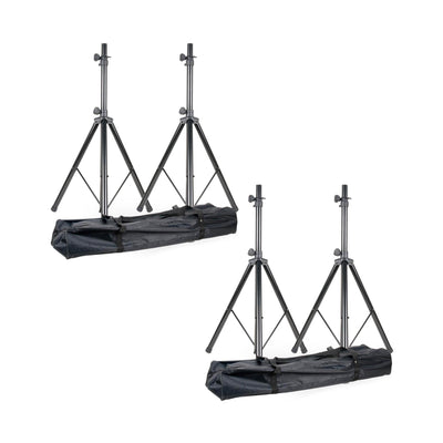 American DJ Universal ACCU Heavy Duty 6' Speaker Stands with Carry Bag (4 Pack)