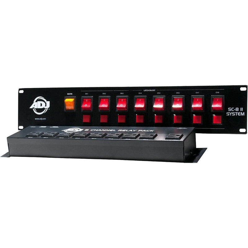 American DJ SC-8 II System 8 Ch Low Voltage Switch Controller w/ Relay (2 Pack) - VMInnovations