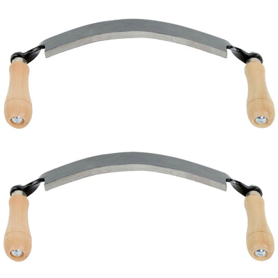 Timber Tuff 10" Curved Wood Blade Draw Shave Knife Woodworking Tool (2 Pack) - VMInnovations