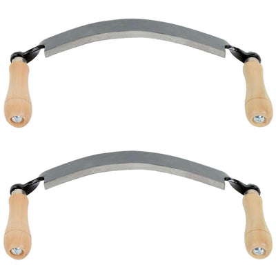 Timber Tuff 10" Curved Wood Blade Draw Shave Knife Woodworking Tool (2 Pack)