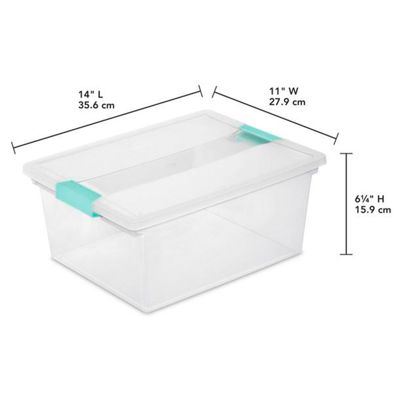 Sterilite Deep Clip Storage Box Container, 8 Pack & Medium Clip Box, 4 Pack