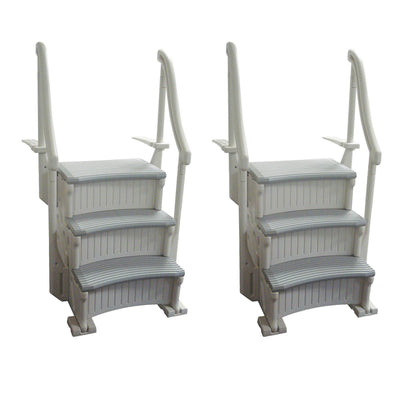 Confer CCXIG Gray Inground Swimming Pool Grand Entry Steps Stairs (2 Pack) - VMInnovations