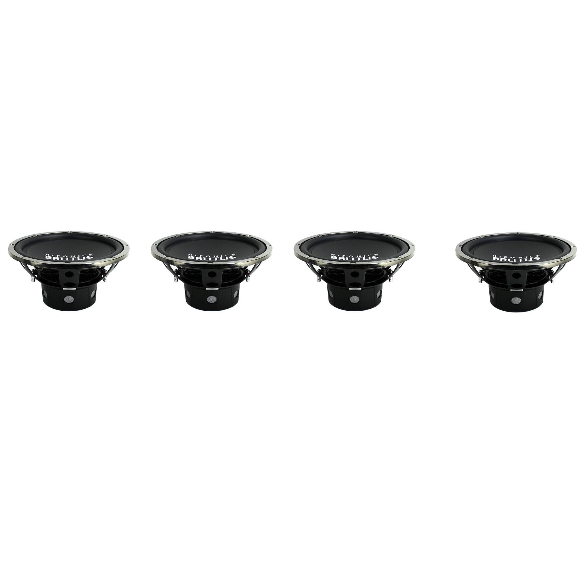 Hifonics Brutus 15 Inch 1200 Watt DVC Car & Truck Audio Power Subwoofer (4 Pack)