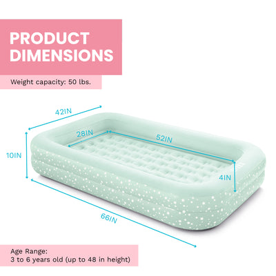 Intex Kids Inflatable Raised Frame Travel Air Mattress with Hand Pump (Used)