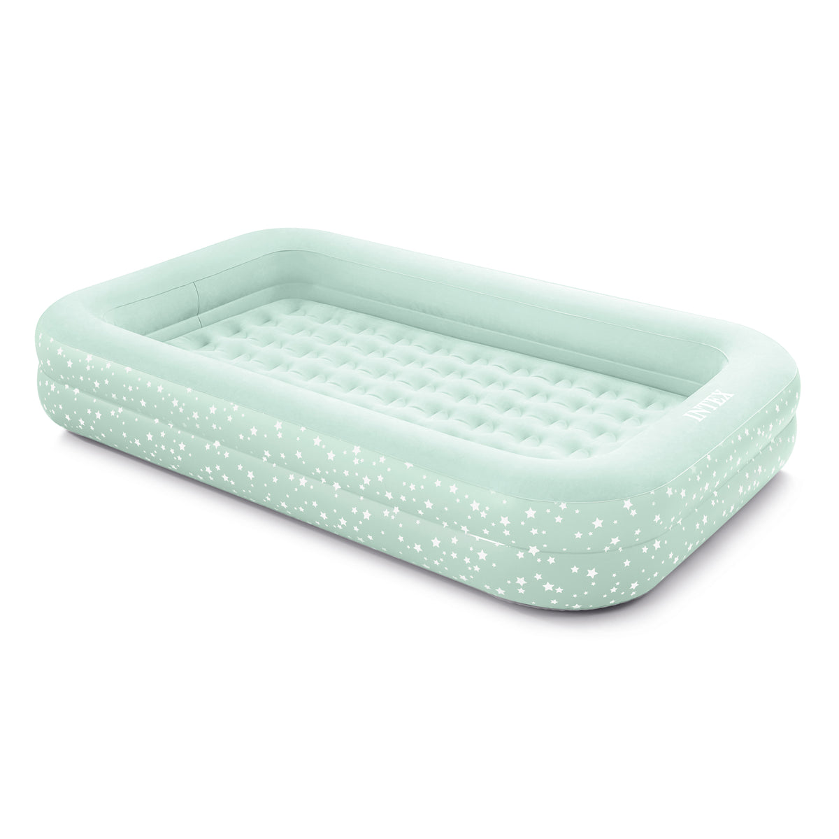 Intex Kids Travel Air Mattress Inflatable Bed with Raised Sides and Hand Pump (Refurbished)