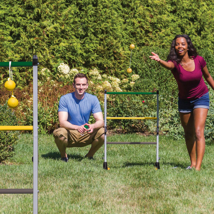 Go Gater Double Steel Ladderball Golf Toss Backyard Game Set (Open Box)