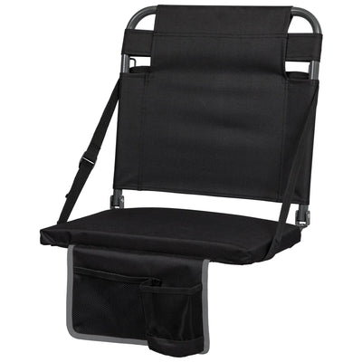 Eastpoint Sports Bleacher Backrest Stadium Seat w/ Cup Holder, Black (Used)