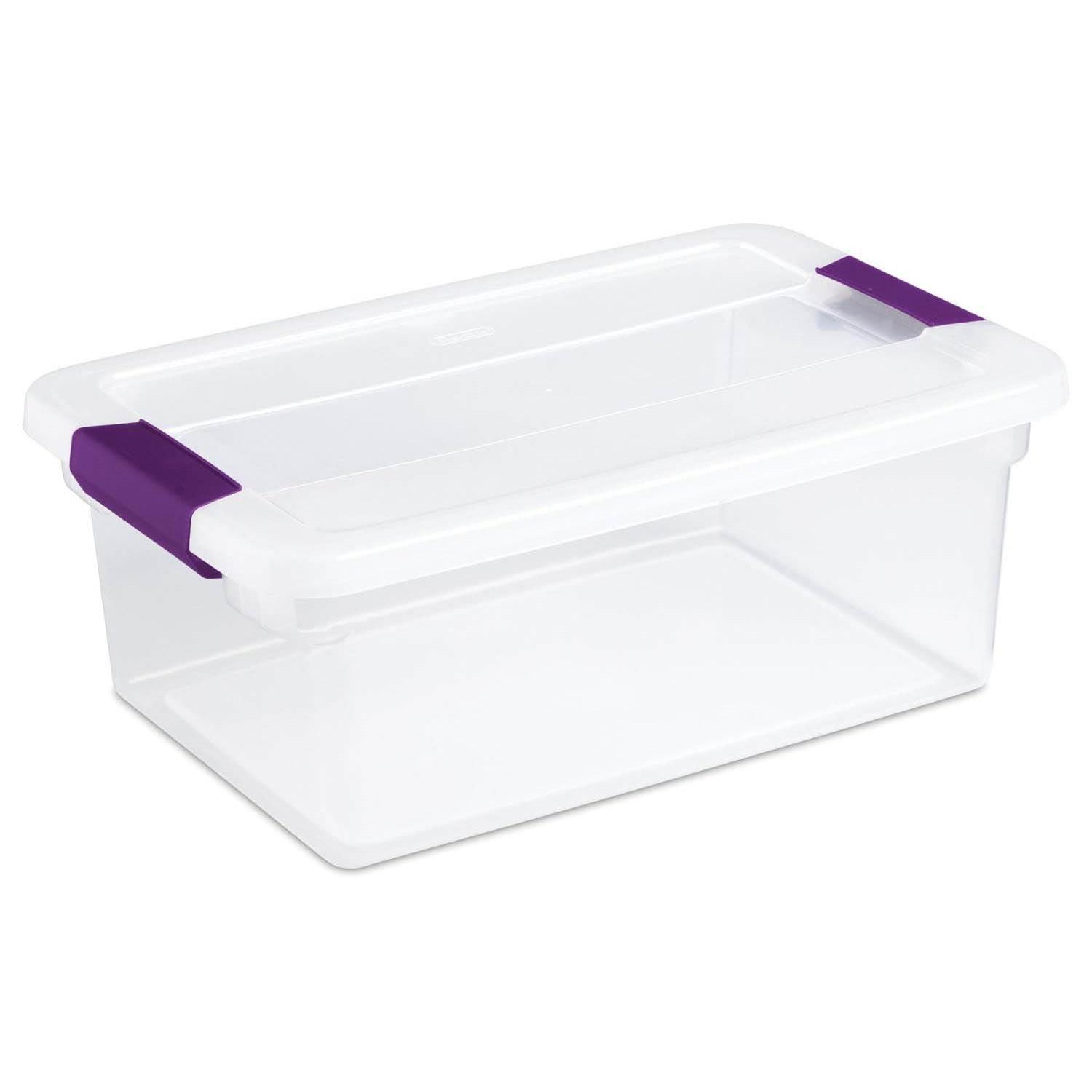 Sterilite 66 Quart Latch Lid Tote, 12 Pack, and 15 Quart Latch Lid Tote, 12 Pack - VMInnovations