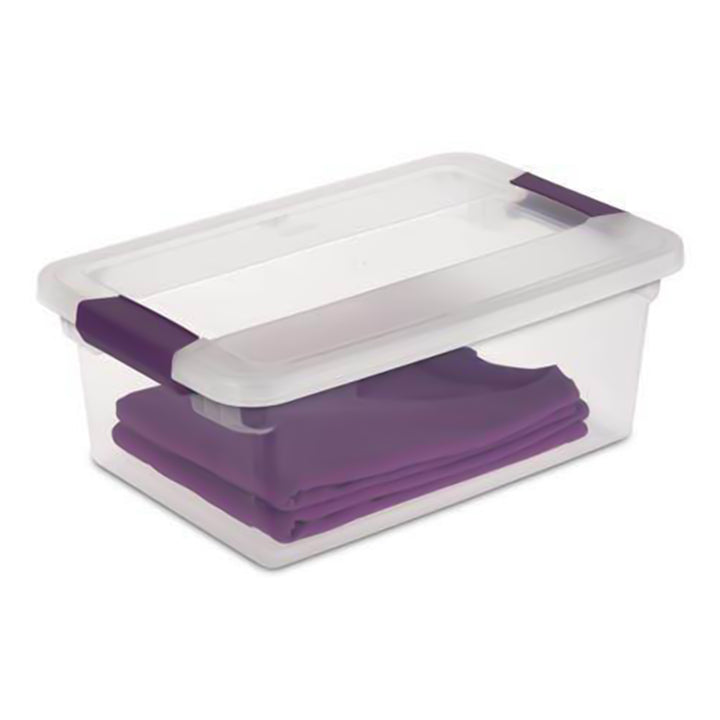 Sterilite 66 Quart Latch Lid Tote, 12 Pack, and 15 Quart Latch Lid Tote, 12 Pack