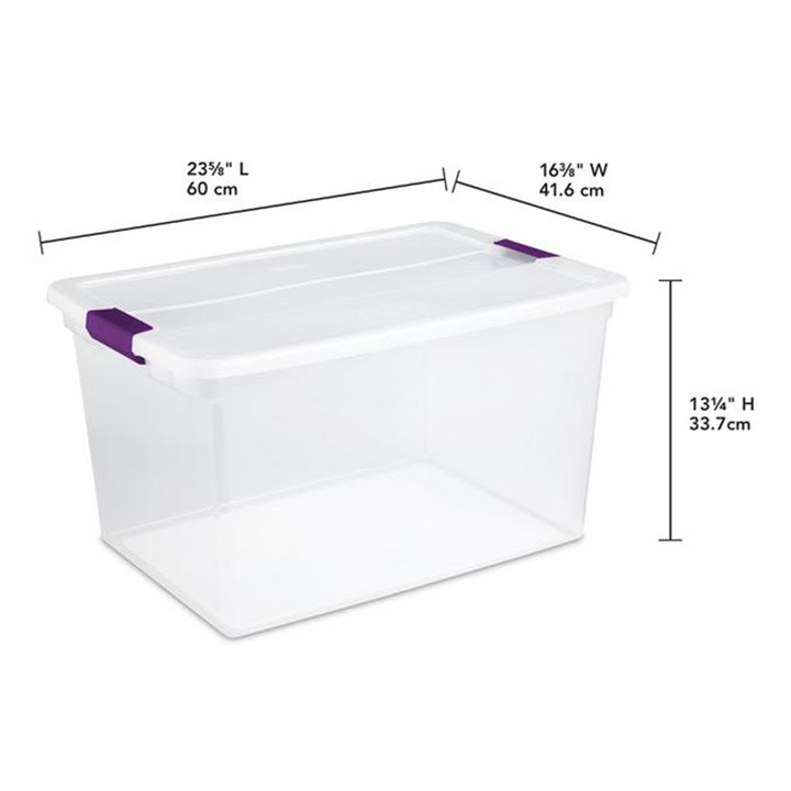 Sterilite 64 Qt Clear Storage Tote, 6 Pack, and 66 Qt Clear Storage Tote, 6 Pack