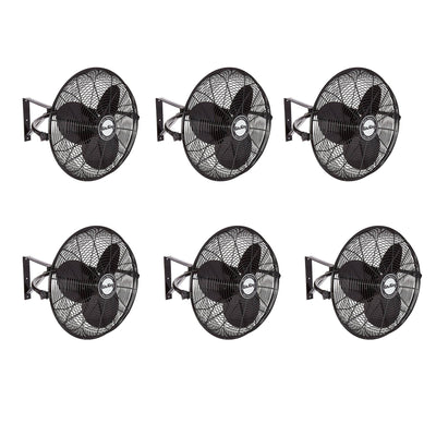 Air King 20" 1/6 HP 3-Speed Non-Oscillating Enclosed Wall Mount Fan (6 Pack) - VMInnovations