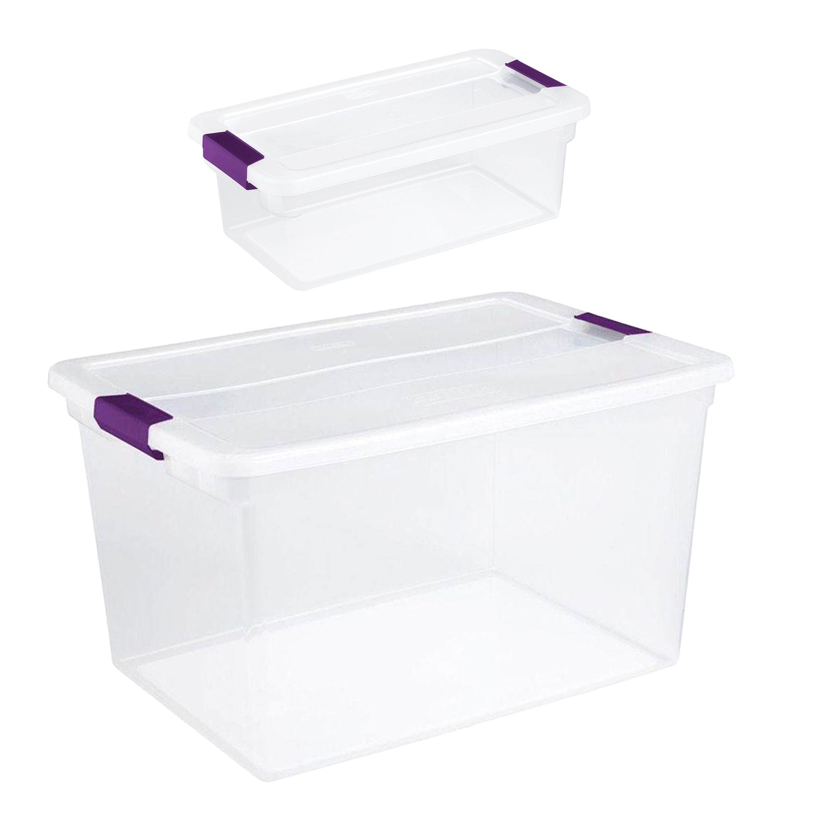 Sterilite 66 Quart Storage Totes, 6 Pack, and 6 Quart Storage Totes, 12 Pack - VMInnovations