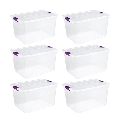 Sterilite 66 Quart Storage Totes, 6 Pack, and 6 Quart Storage Totes, 12 Pack - VMInnovations