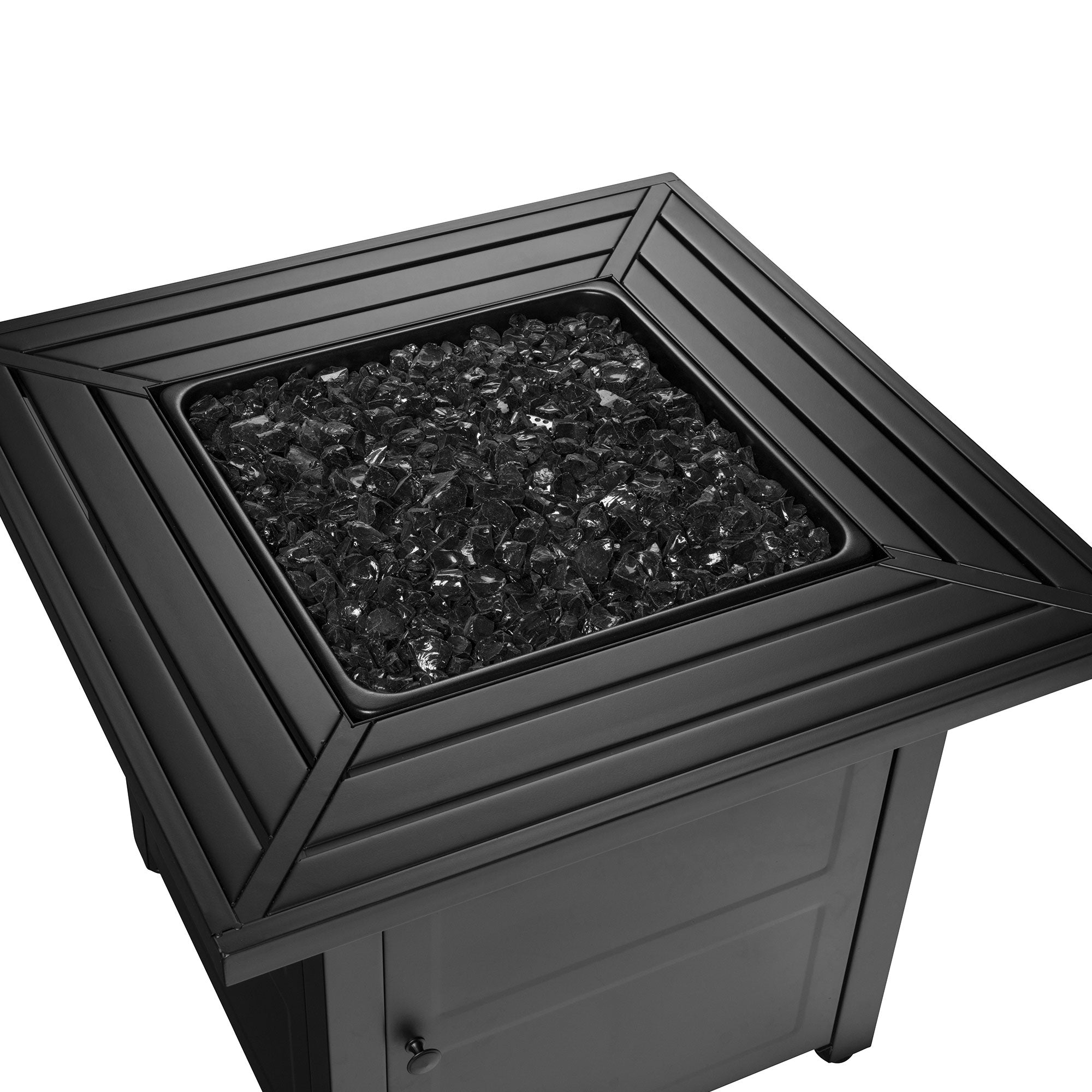 Endless Summer 30 inch Propane Gas Fire Pit Table with Lava Rock, Black (Used)